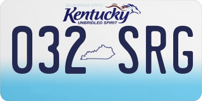 KY license plate 032SRG