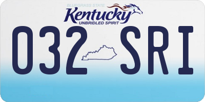 KY license plate 032SRI