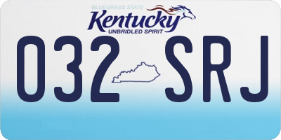 KY license plate 032SRJ