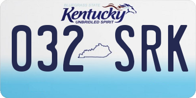 KY license plate 032SRK