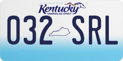 KY license plate 032SRL