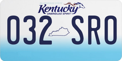 KY license plate 032SRO