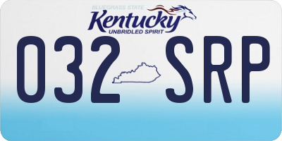 KY license plate 032SRP