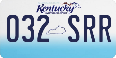 KY license plate 032SRR