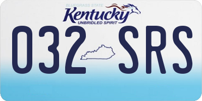 KY license plate 032SRS