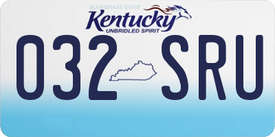 KY license plate 032SRU