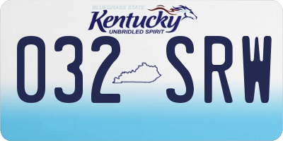 KY license plate 032SRW