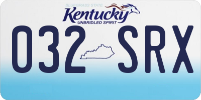 KY license plate 032SRX