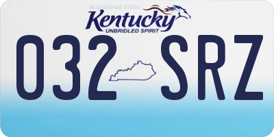 KY license plate 032SRZ