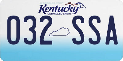 KY license plate 032SSA