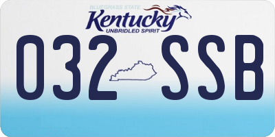 KY license plate 032SSB