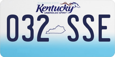 KY license plate 032SSE