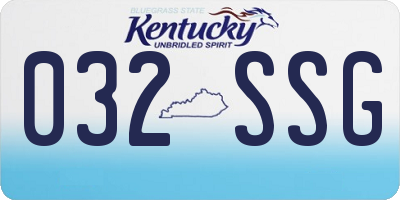 KY license plate 032SSG