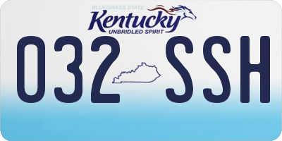 KY license plate 032SSH