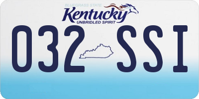 KY license plate 032SSI