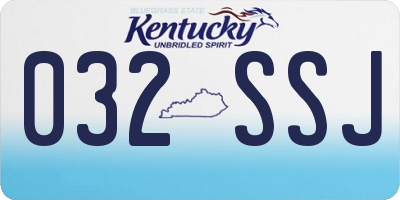 KY license plate 032SSJ