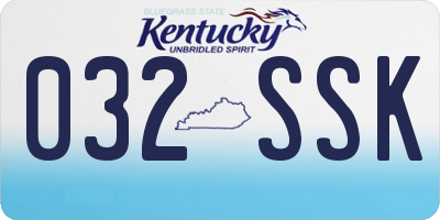 KY license plate 032SSK