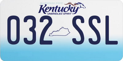 KY license plate 032SSL
