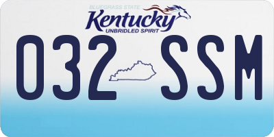 KY license plate 032SSM