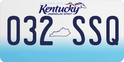 KY license plate 032SSQ