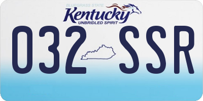 KY license plate 032SSR