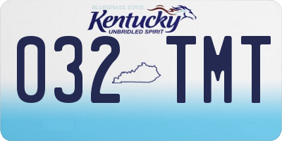 KY license plate 032TMT