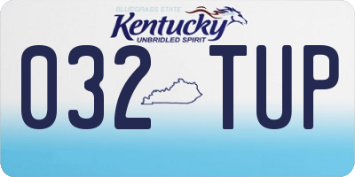KY license plate 032TUP