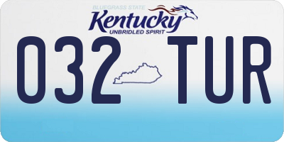 KY license plate 032TUR