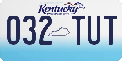 KY license plate 032TUT