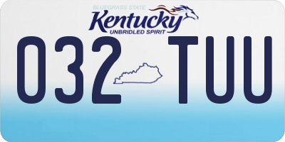KY license plate 032TUU