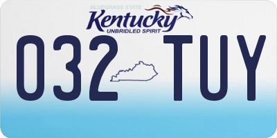 KY license plate 032TUY
