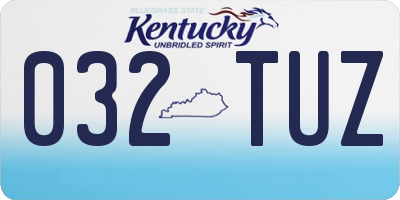 KY license plate 032TUZ