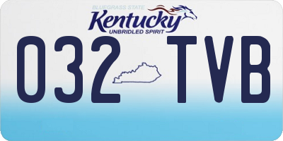KY license plate 032TVB