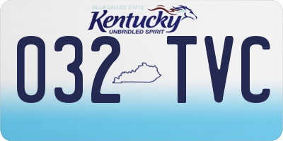 KY license plate 032TVC