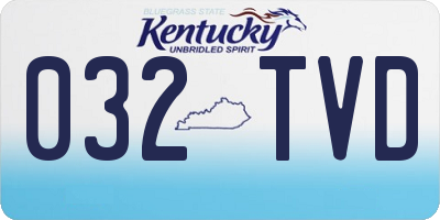 KY license plate 032TVD