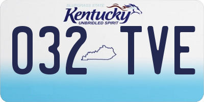 KY license plate 032TVE