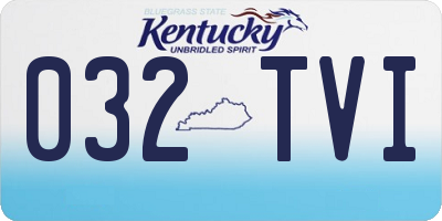 KY license plate 032TVI