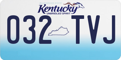 KY license plate 032TVJ