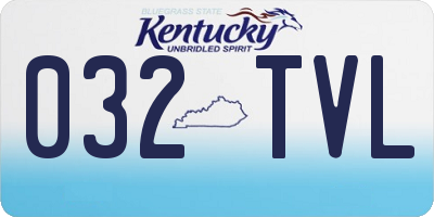 KY license plate 032TVL