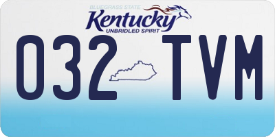KY license plate 032TVM