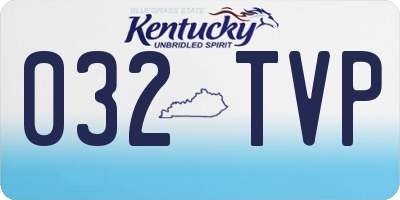 KY license plate 032TVP