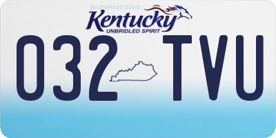 KY license plate 032TVU