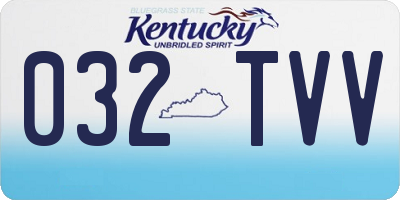 KY license plate 032TVV
