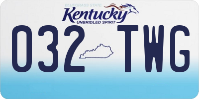 KY license plate 032TWG