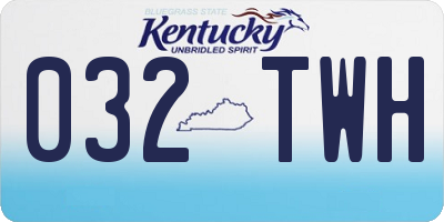 KY license plate 032TWH