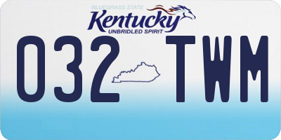 KY license plate 032TWM