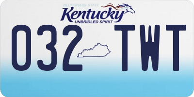 KY license plate 032TWT