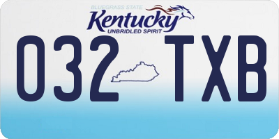 KY license plate 032TXB