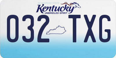 KY license plate 032TXG
