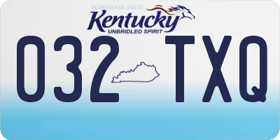 KY license plate 032TXQ